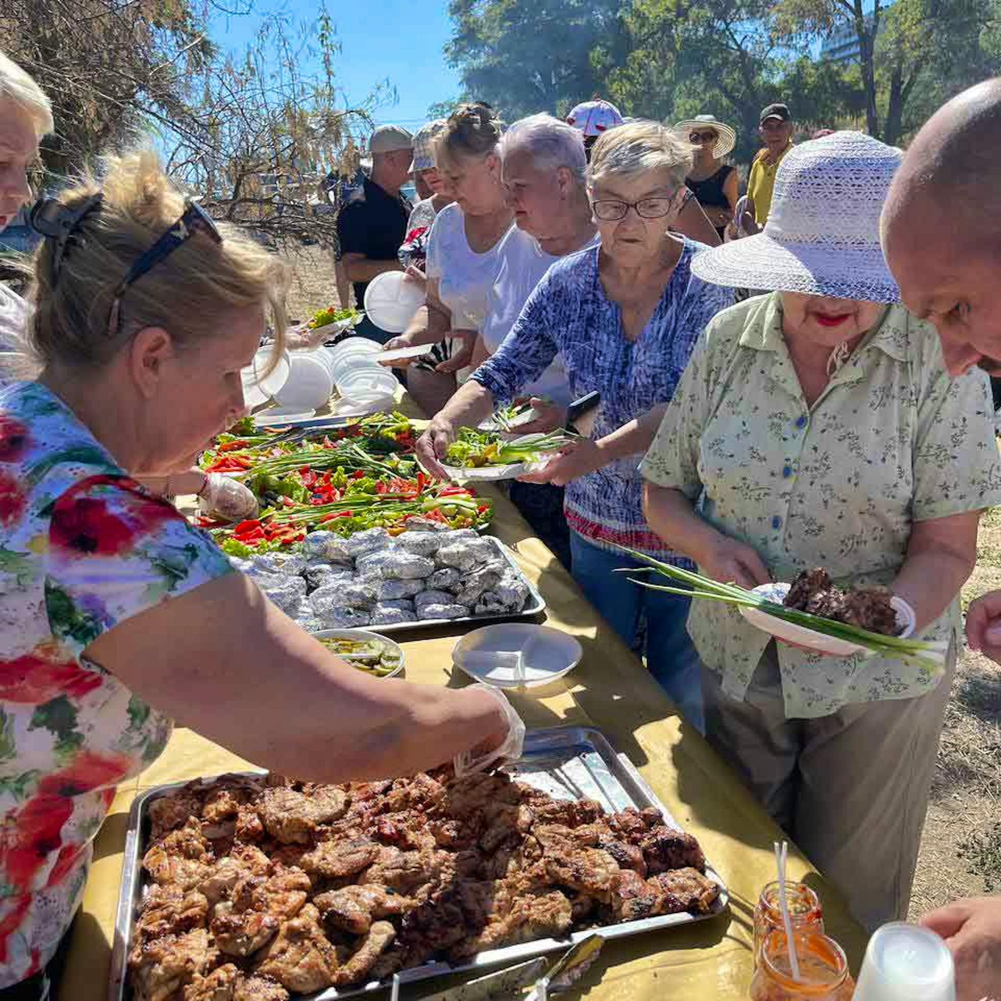 Food and fellowship after baptism