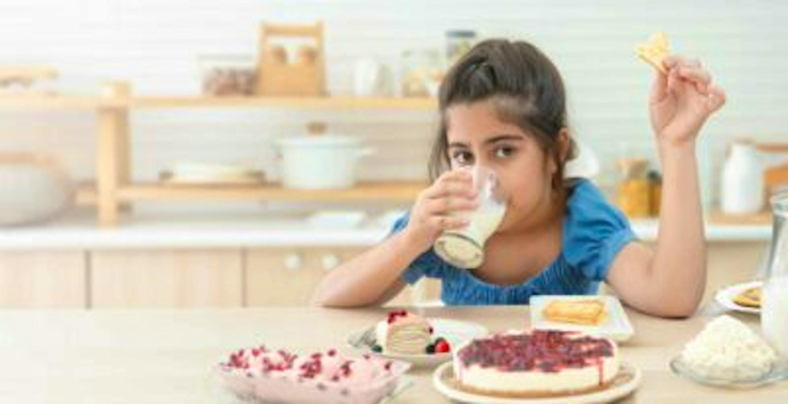 Girl Eating Dairy