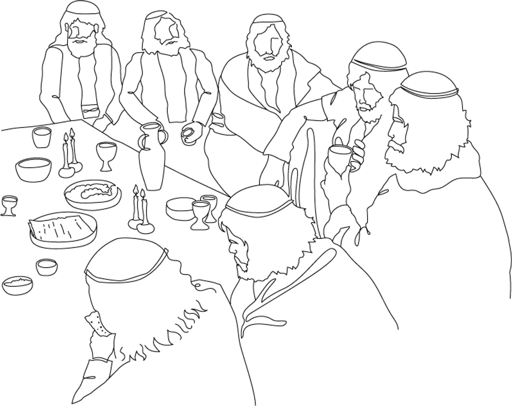 Last Supper line drawing