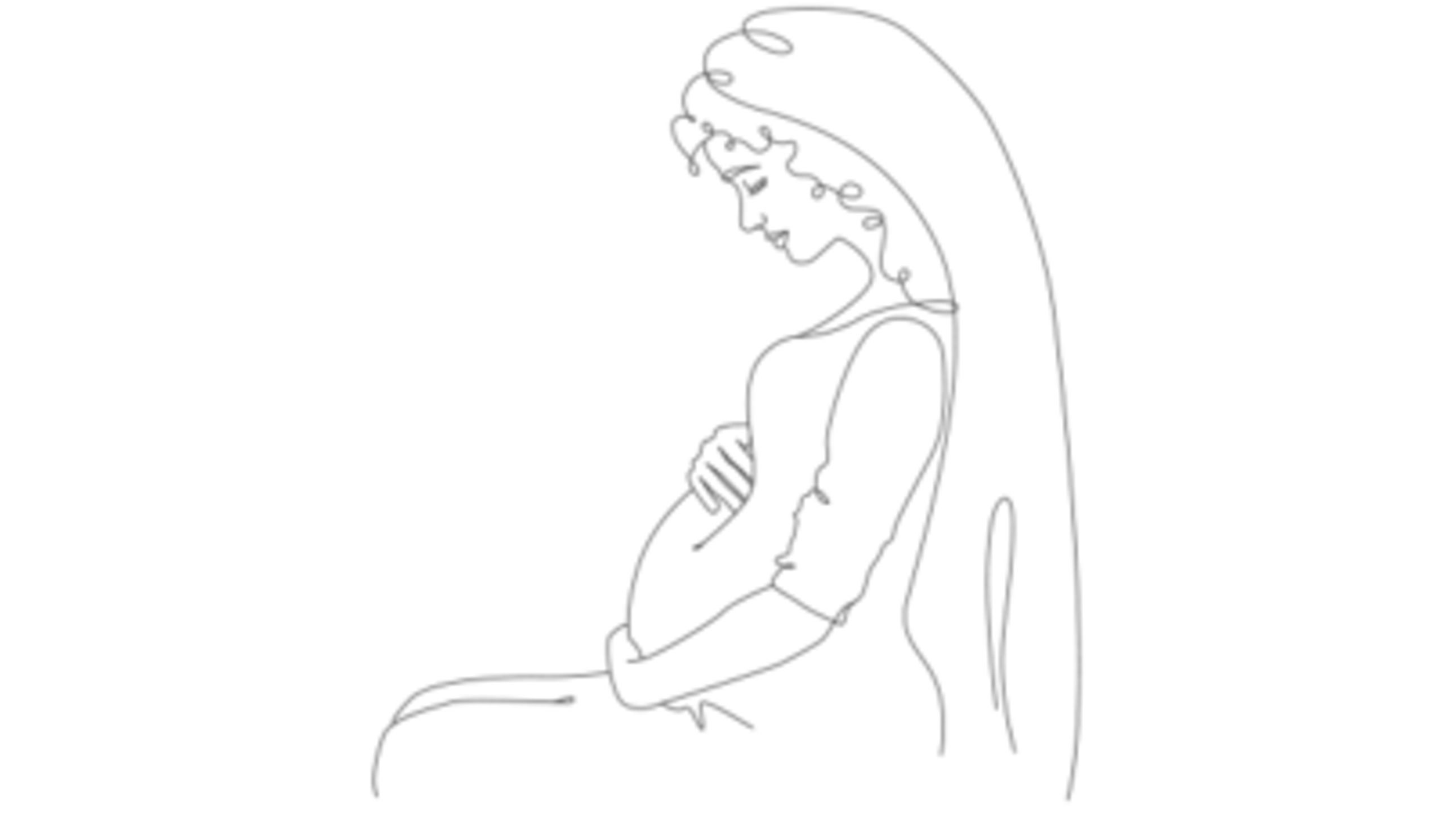 drawing of a pregnant woman