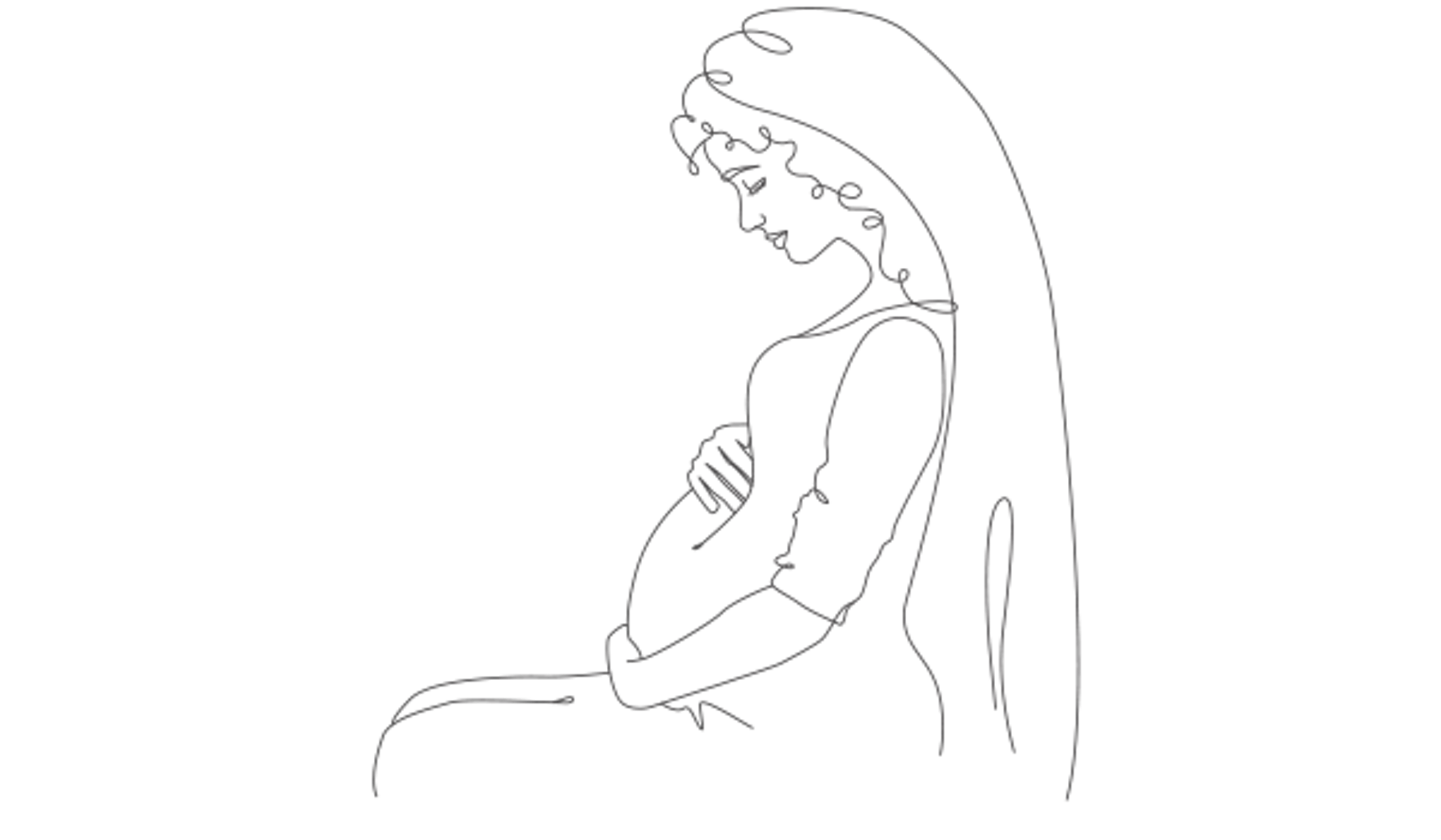 drawing of a pregnant woman