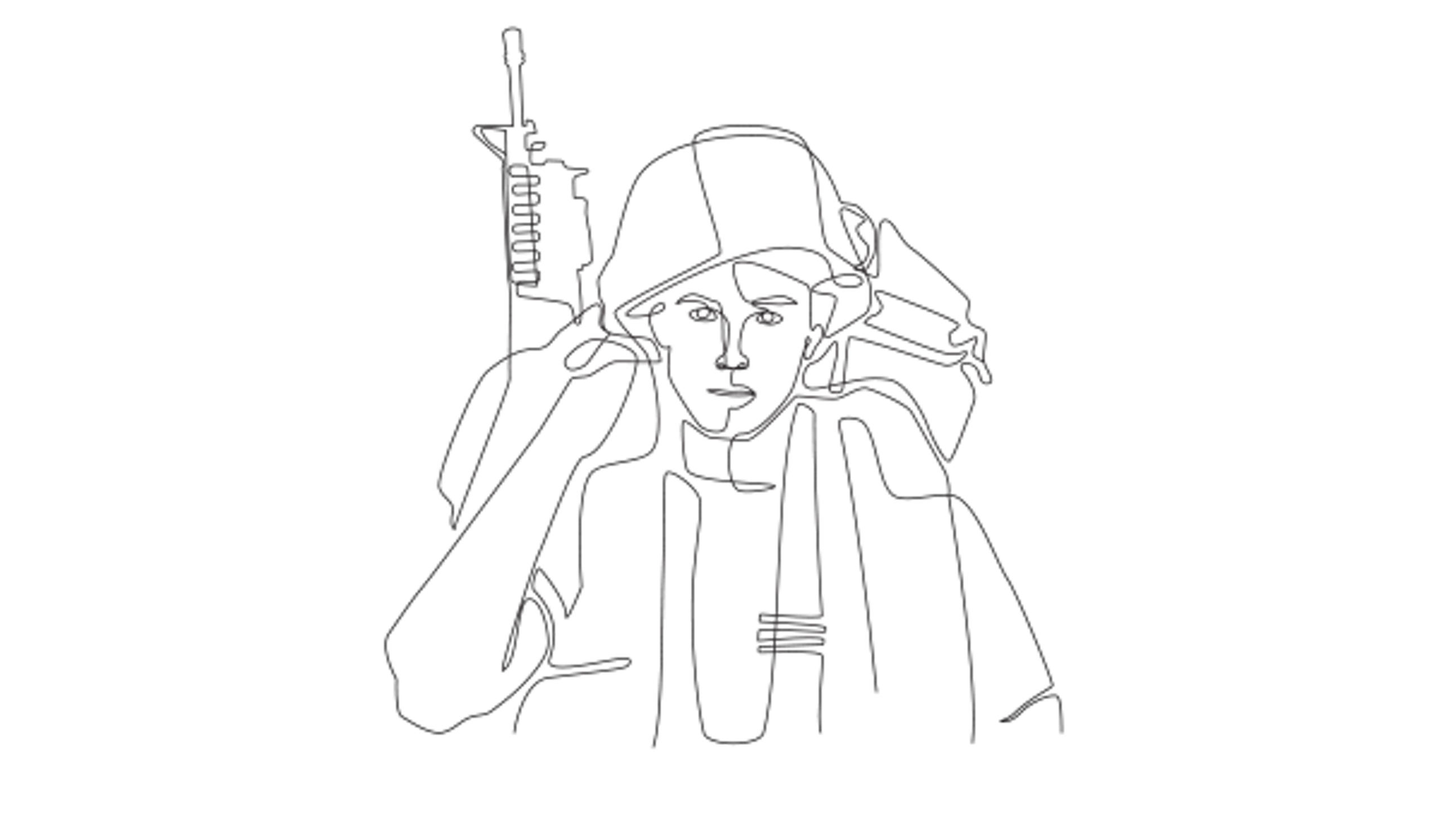 drawing of a soldier