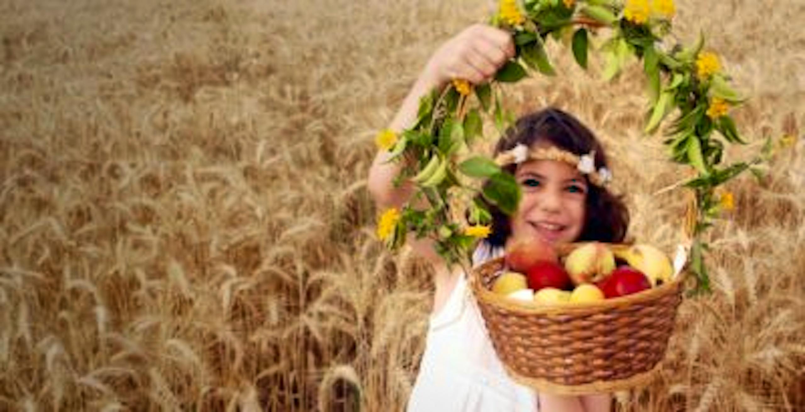 Girl celebrating Shavuot