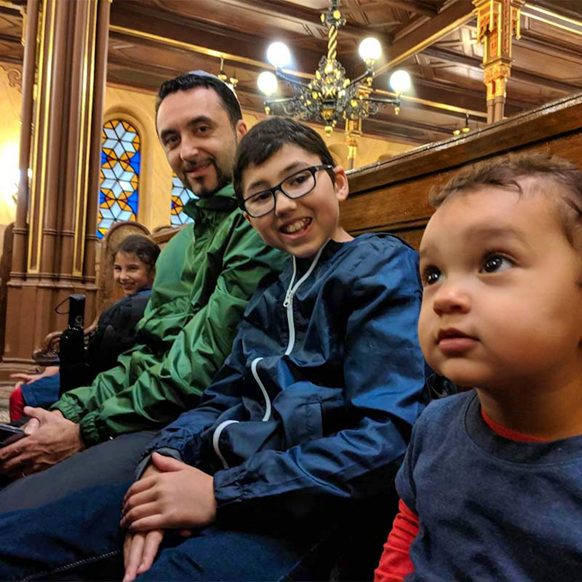 Visiting the Dohány Street Synagogue in Budapest (the largest synagogue in Europe), where Emmanuel’s wife’s Jewish ancestors are from.