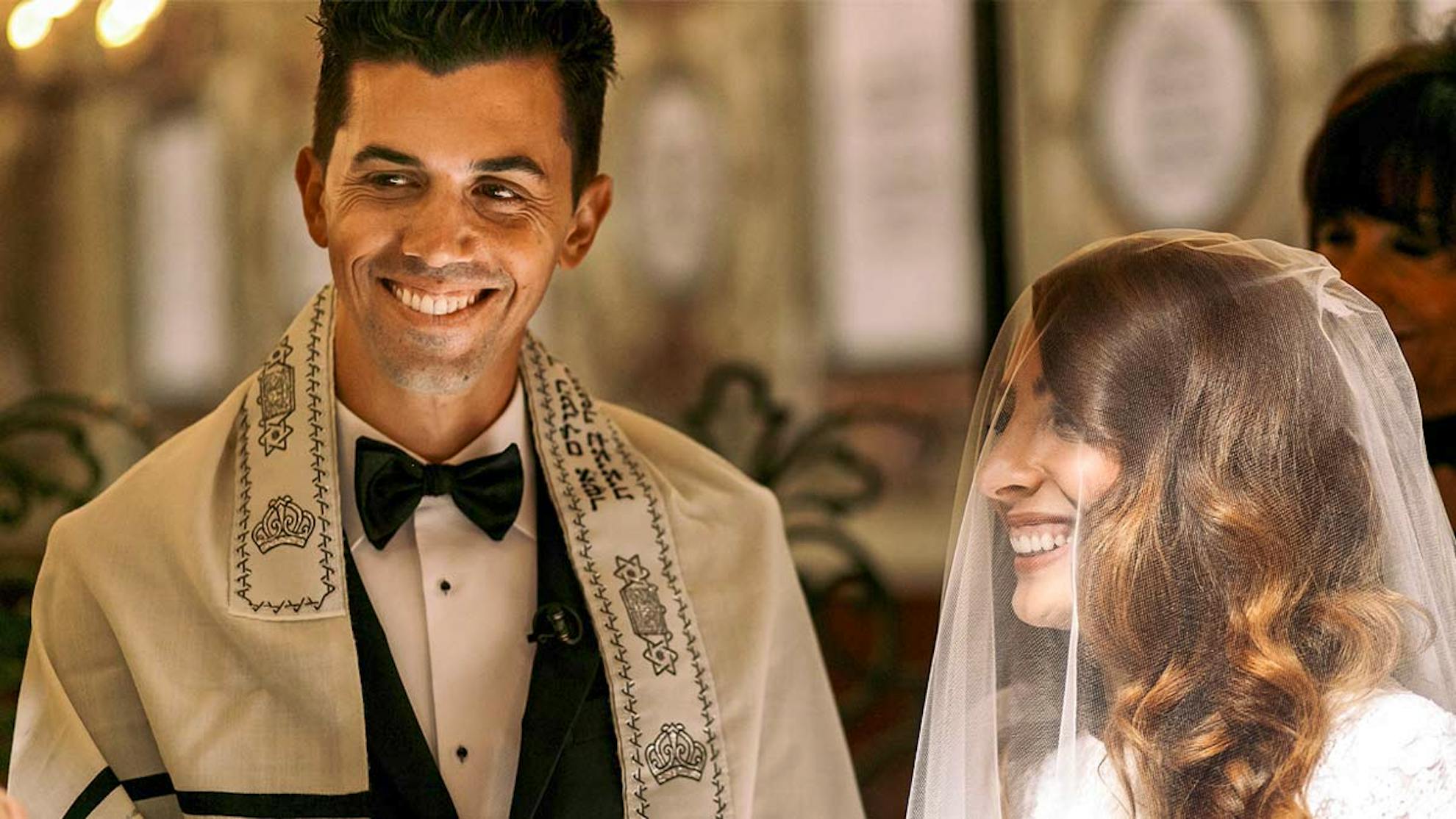 Jewish Gentile couple at the altar