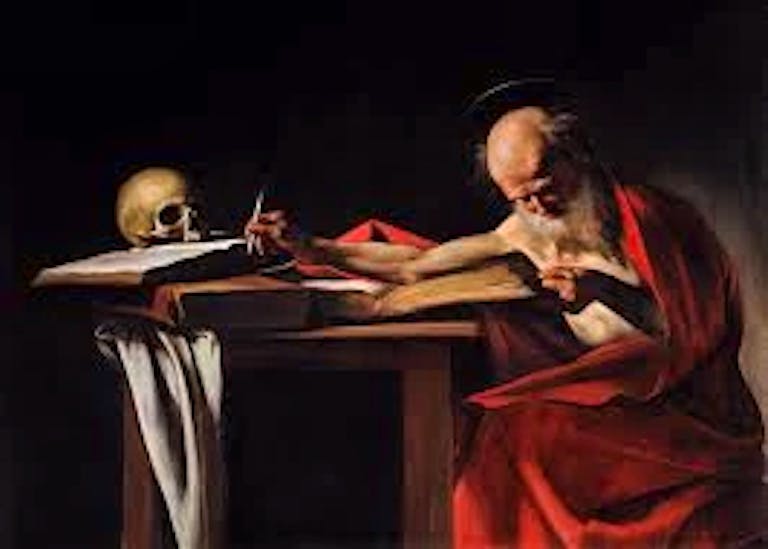 Painting of Saint Jerome by Caravaggio